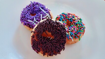 chocolate easter egg of donuts 