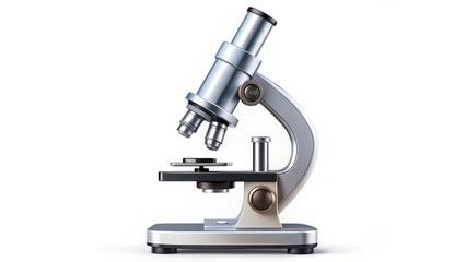 Microscope on White Background