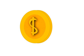 Gold coin bitcoin btc currency money icon symbol business and financial exchange on transparent background