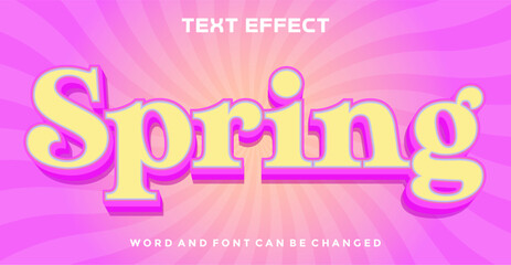 Spring editable text effect