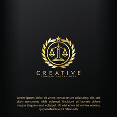 Law firm gold logo design,Revolution justice logo concept, Lawyer logo vector template design