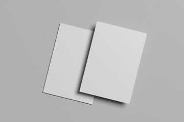 Realistic blank flyer brochure for mockup