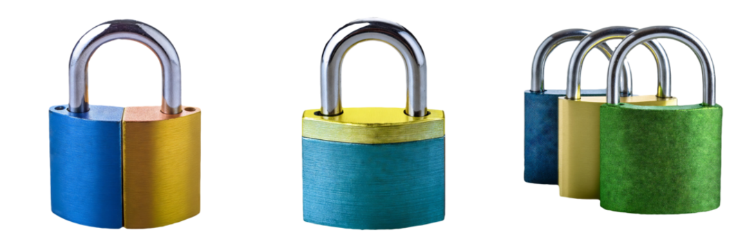 Colorful Padlocks, Security and Protection