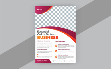 Corporate business flyer design template