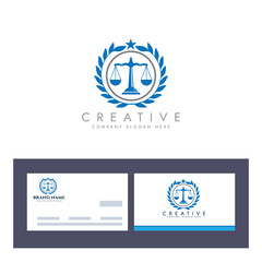 Law firm logo design,Revolution justice logo concept, Lawyer logo vector template with business card