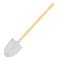 one gardening shovel on white background