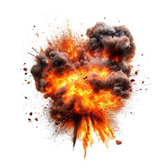 Fiery Explosion Abstract Art Powerful Blast Intense Colors