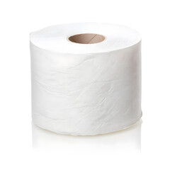A roll of toilet paper isolated on white background