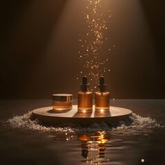 Golden Specks and Moody Tones: Glass Platform Showcase in Earthy Elegance