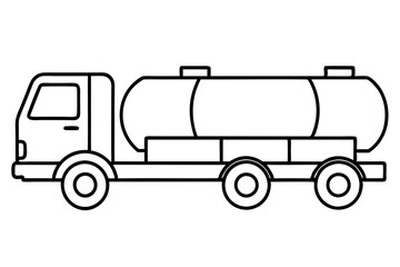 Tanker Truck Line Art Design