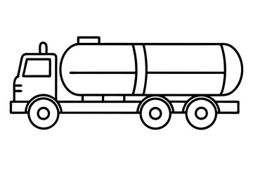 Tanker Truck Line Art Design