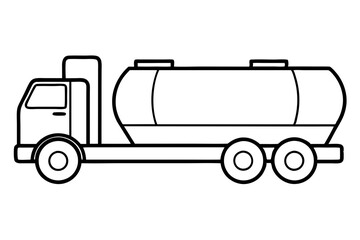 Tanker Truck Line Art Design
