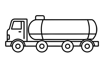 Tanker Truck Line Art Design