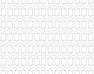 Vector modern seamless texture of line ribbons. Isolated on white background