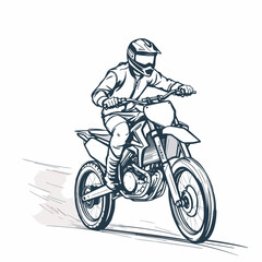 Motorcross Vector Art Background Red