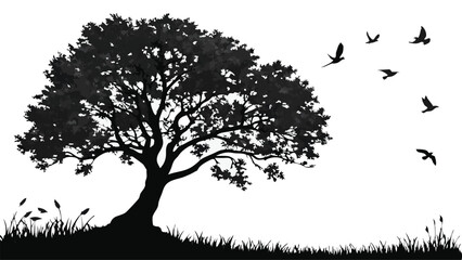 Escape to Tropical Serenity: Stunning Collection of Elegant Black Palm Tree Silhouettes in Monochrome
