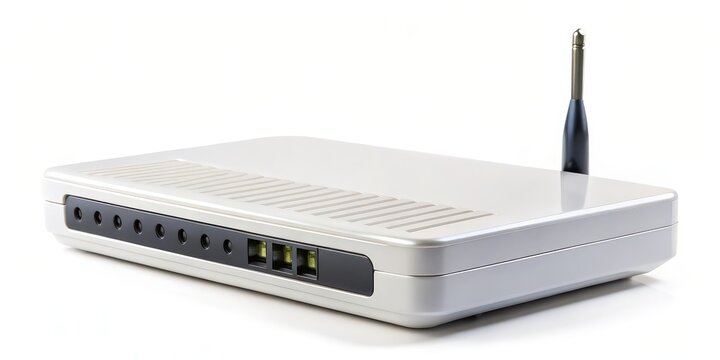 Wireless Router on White Background