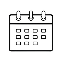 Calendar line icon. Schedule symbol. Deadline, season icon symbol flat design. Vector illustration