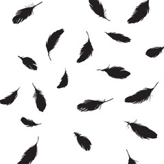 Obraz premium set of black silhouettes of birds