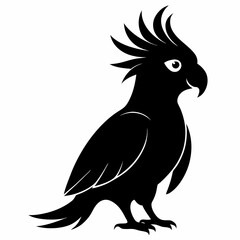 Minimalist Cockatoo Silhouette Art