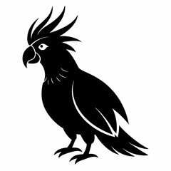 Minimalist Cockatoo Silhouette Art