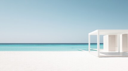 Fototapeta premium An inaugural ceremony for the opening of a new beachside resort. Featuring luxury and relaxation
