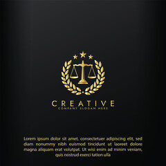 Law firm gold logo design,Revolution justice logo concept, Lawyer logo vector template design