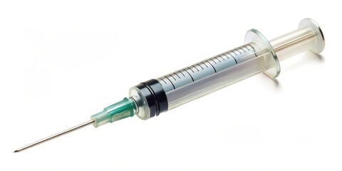 Fototapeta premium Medical Syringe on White Background