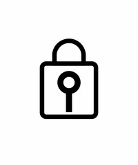 Lock illustration on a white background