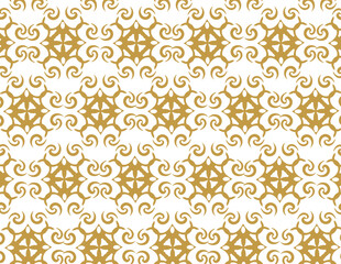 Golden Swirls: Chic Gold and White Pattern