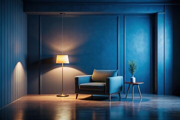 Fototapeta premium Minimalist Product Photography: Soft Light in Dark Room