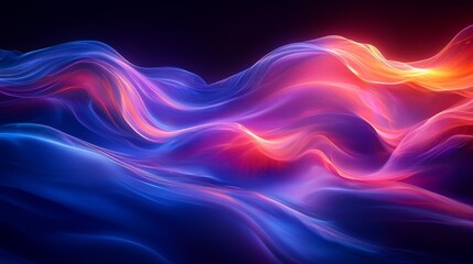 Obraz premium Abstract vibrant flowing lines