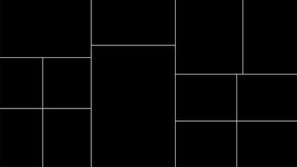 Template empty photo collage for 13 pictures. Vector presentation for images and drawings. Frames for memory. Photo frame for mood board. Retro mockup for photo.