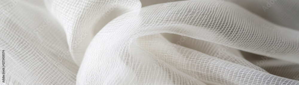 Poster white fabric texture soft draped mesh