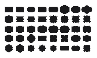 Set of Label Silhouette Design: Creativity in Shape and Form. Vector Illustration.
