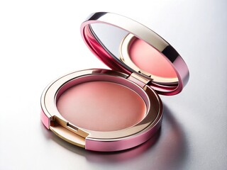 Rosy Blush Compact Powder, Makeup Product Photography, Beauty Cosmetic,  Peachy Keen Tone