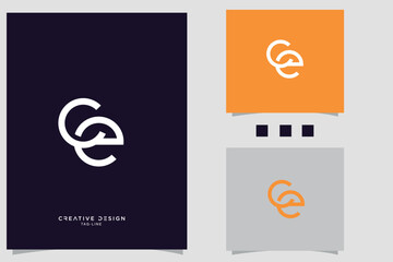 CE, EC, C, E, Abstract Letters Logo Monogram