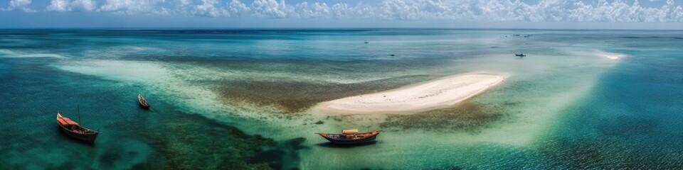 Obraz premium Group of boats resting on a sandy beach, possibly after being washed ashore or stored for the night