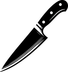 Minimalist Kitchen Knife Silhouette