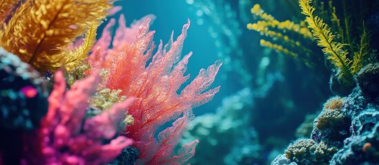 Vibrant Underwater Coral Reef Ecosystem: A Symphony of Colors