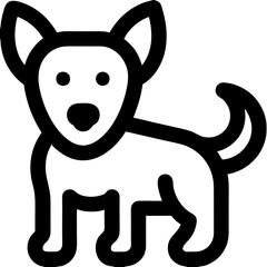 dog vector black line
