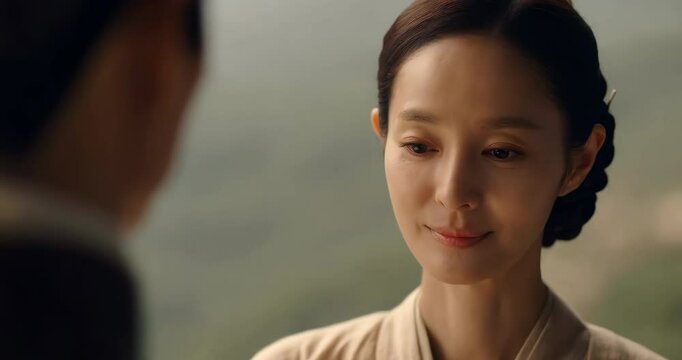 The woman listens attentively