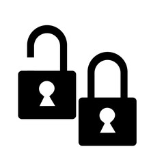 Two locks on a white background