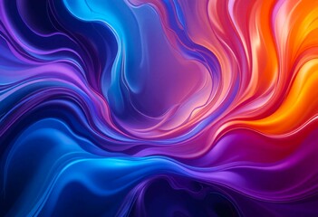Fototapeta premium Vibrant Waves of Color: Abstract Flow