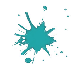 Fototapeta premium splash of cyan paint illustration png