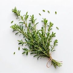 Obraz premium Fresh Thyme Sprig Tied with Twine