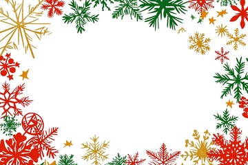 Elegant Modern Christmas Frame: Festive White Space for Holiday Designs, Invitations, Cards, and Festive Greetings. Perfect for adding your own text and imagery, creating a stylish and minimalist     
