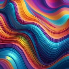 Abstract Colorful Wave Background
