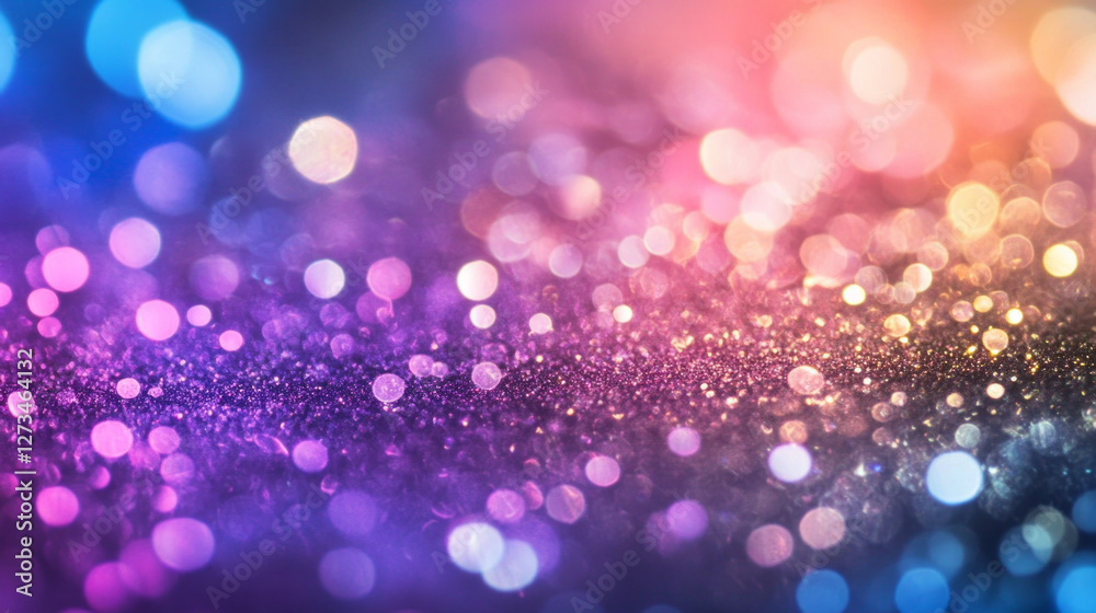 Poster vibrant holographic gradient background with sparkling bokeh effects creating a captivating visual e