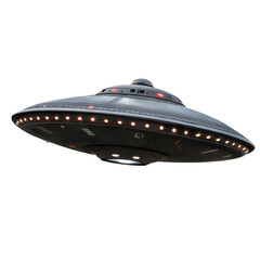 High-Detail Spaceship Isolated on Transparent Background